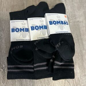 Bombas Women's Black and Gray Socks